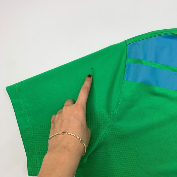 Nike Golf Shirt Mens L Large Parrot Green Body Map Dri Fit Performance Polo * - Picture 5 of 13